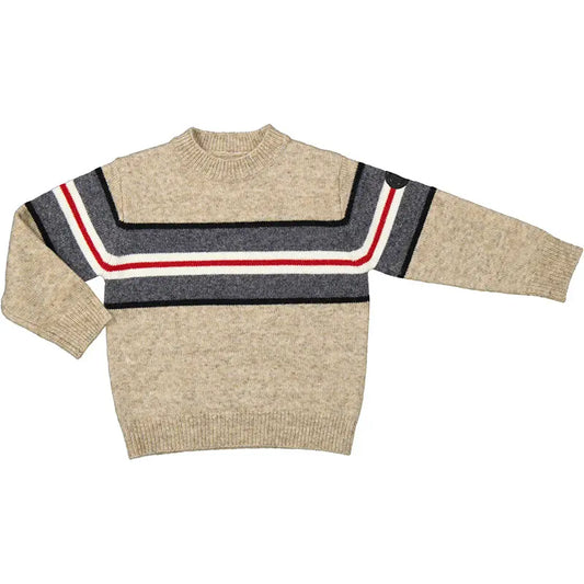 pull enfant amande, pull maille rayures enfant, pull col rond garçon, pull chaud automne hiver, pull mode enfant